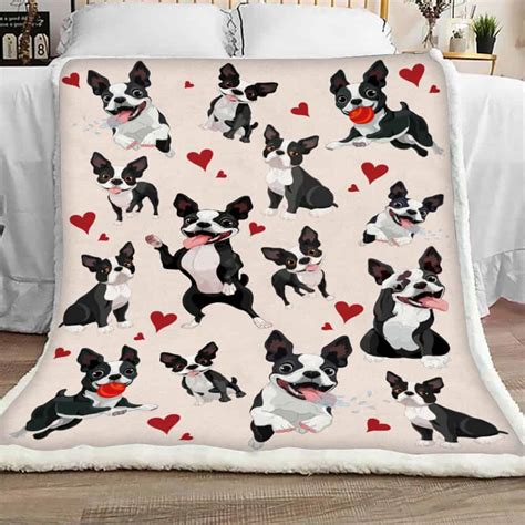 Boston Terrier Sherpa Blanket Jr1301 70o56 Eviral Store