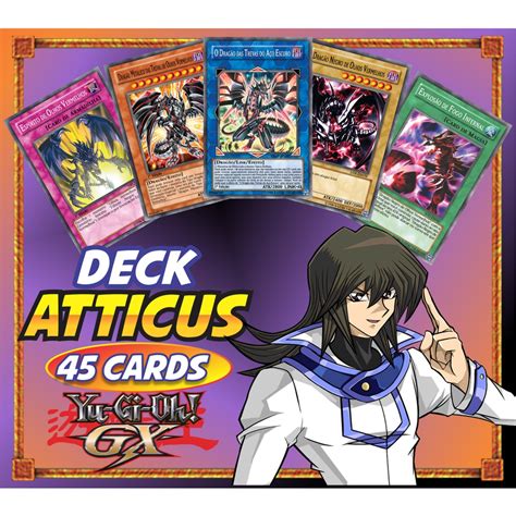 Atticus Rhodes Baralho 45 Cartas Versão Anime Ou Tcg Pt Falso Yugioh