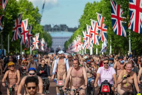 Participants World Naked Bike Ride Wnbr Redaktionelles Stockfoto