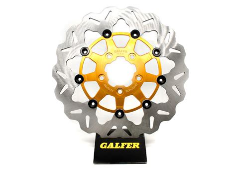 Galfer Brakes In Front Wave Floating Disc Rotor With Gold Carrier