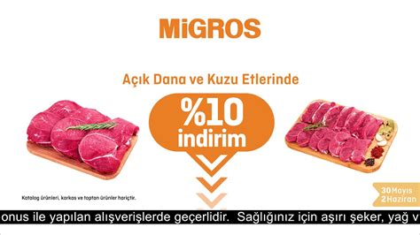 Taze Festivali Migros ve Migros Sanal Market te Açık Dana ve Kuzu