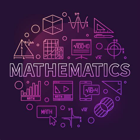 mathematics concept vector thin   creative banner math