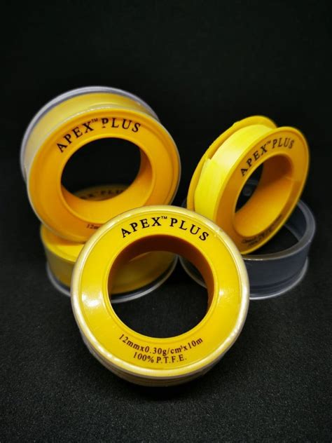 White Double Sided Apex Star PTFE Tapes Yellow Colour For Sealing