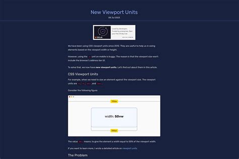 Weekly News For Designers 704 New Viewport Units Guide To