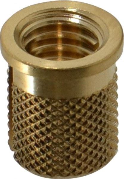 E Z LOK 5 16 18 UNC Brass Flanged Press Fit Threaded Insert For