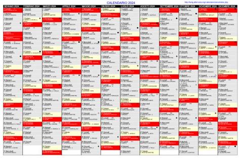 Calendario 2024 Da Stampare Con Festivita Santi E Fasi Lunari