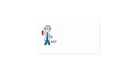 Dentist Stick Figure Business Card Zazzle