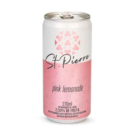 Refrigerante Pink Lemonade St Pierre Lata 270ml Zona Sul