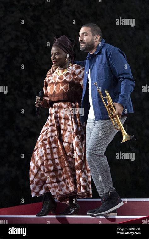 Angelique Kidjo And Ibrahim Maalouf Attending The Global Citizen Live