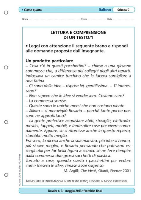 Lettura E Comprensione Di Un Testo 1 Giunti Scuola