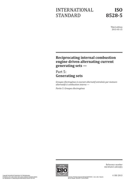 Iso 8528 5 2013 Pdf Engines International Organization For