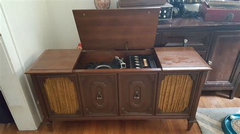 Vintage Sears Console Silvertone Stereo Radio Turntable 3047 Mediterranean Ebay