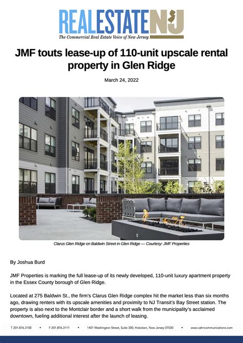 Clarus Glen Ridge | Glen Ridge, NJ Apartments | JMF Rentals