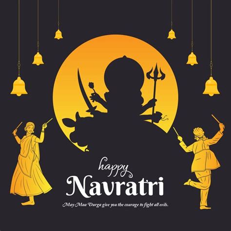 Premium Vector Banner Design Of Happy Navratri Indian Hindu Festival