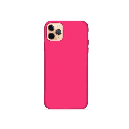 Silicone Case Rosa Pink Para IPhone 11 Pro Max Acompanha Pop Socket