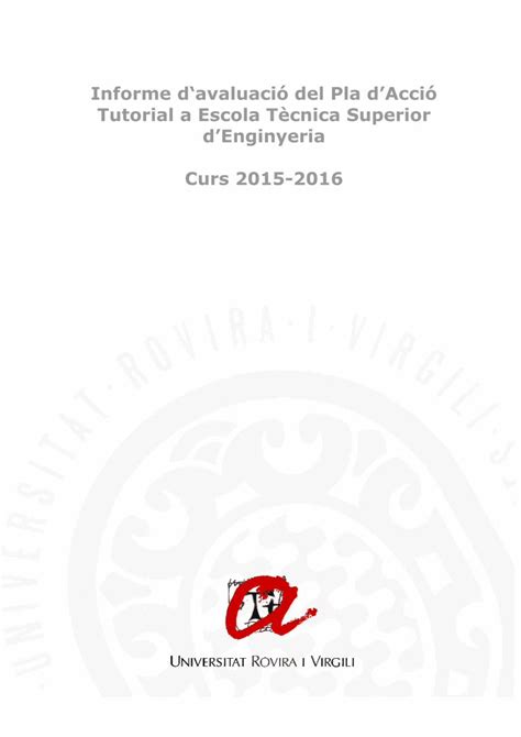 Pdf Informe Davaluaci Del Pla Dacci Tutorial A Escola Acta