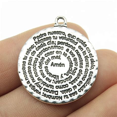 WYSIWYG 2pcs 32x28mm Anh Nger Bibel Doppelseitige Runde Amen Bibel