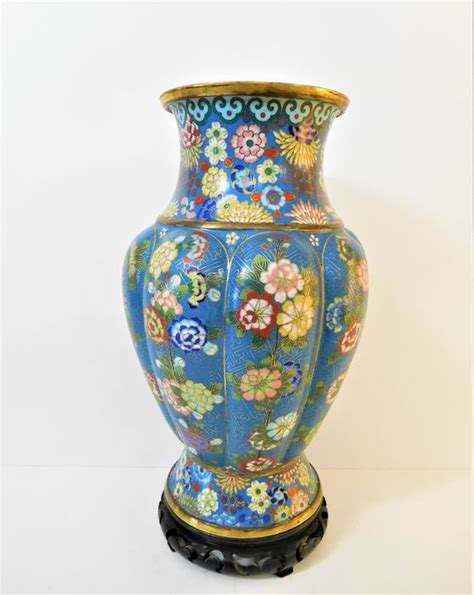 Vase 1 Bronze Enamel Gilt Flowers China Guangxu Catawiki