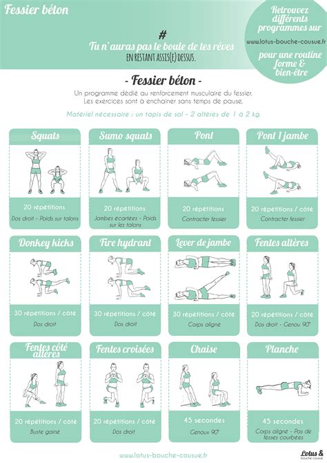 Programme Fessier Femme Muscu Maison