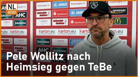 Fc Energie Cottbus Pele Wollitz Nach Heimsieg Gegen Tebe Youtube