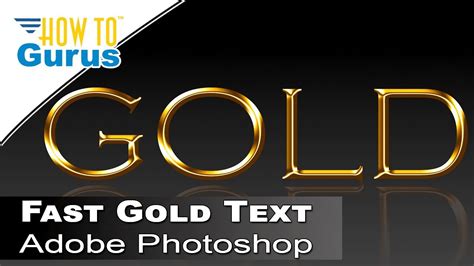 How You Can Make A Perfect Gold Text Effect In Photoshop YouTube