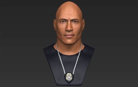 Dwayne Rock Johnson Bust Ready For Full Color 3d Printing 3d Model 3d Printable Cgtrader