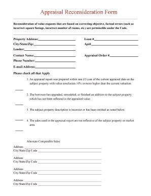 Reconsideration Form Fill And Sign Printable Template Online