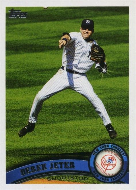 2011 Topps Baseball Card Of Derek Jeter New York Yankees Apparel New