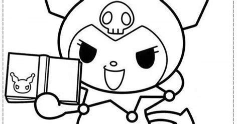 Coloring Pages Kuromi black and white (26 pcs) - download or print for ...