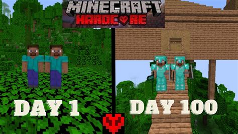 We Survived 100 Days In Jungle Only World In Minecraft Hardcore HINDI