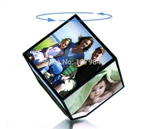 Giảm 45 MAGIC CUBE REVOLVING PICTURE PHOTO FRAME CUBE MULTIPLE