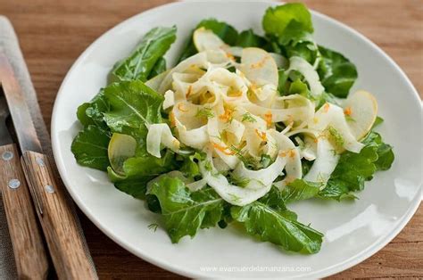 Receta Ensalada de Hinojo Naranja Rúcula Una guarnición diferente