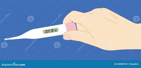 Digital Clinical Thermometer Stock Vector Illustration Of Thermometer Thumb 30490769