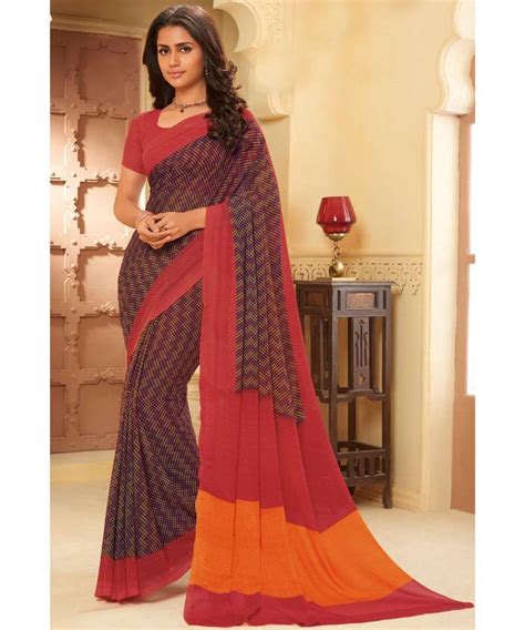 Multicolor Printed Georgette Saree With Blouse Roop Kashish 3335991