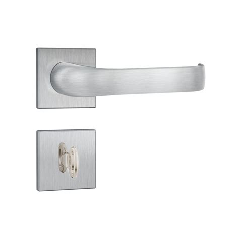 Fechadura Roseta Quadrada Wc Banheiro Inox Escovado Loja Stam