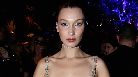 Bella Hadid Goes Braless In Sheer Gown At Paris Fashion Week Event