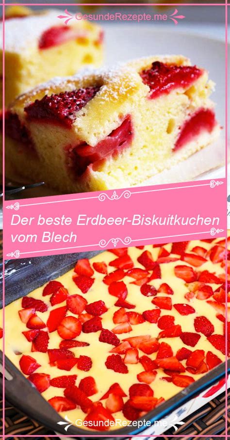 Der Beste Erdbeer Biskuitkuchen Vom Blech RezepteBlog Net