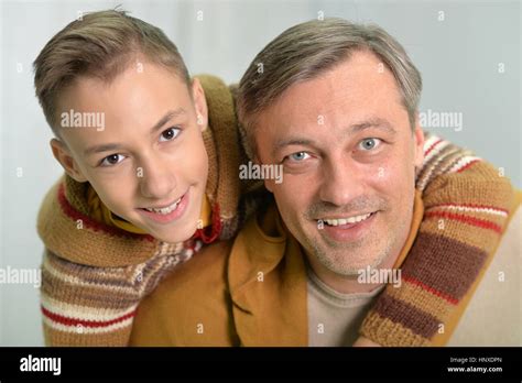 Father With Son Portrait Stock Photo Alamy