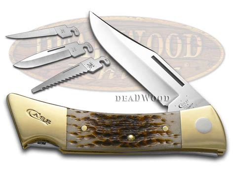 Case XX Jigged Amber Bone XX Changer Stainless Utility Pocket Knife