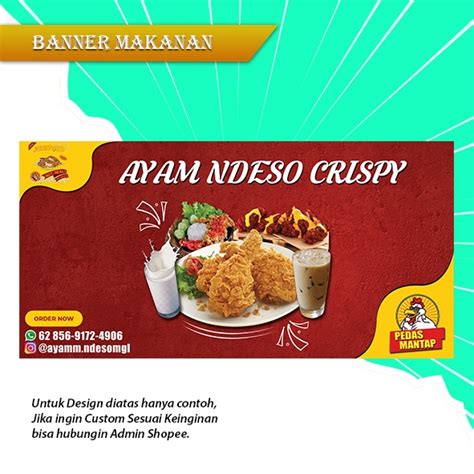 Jual CETAK BANNER SPANDUK FRIED CHICKEN Free Design Shopee