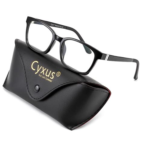 Cyxus Blue Light Glasses For Women Men Square Frame Uv Blocking Computer Glasses Clear Lens