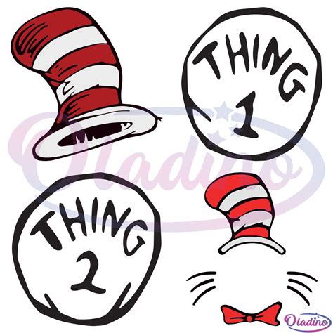 Dr Seuss Cat In The Hat SVG Digital File Thing 1 Thing 2 SVG Digital ...