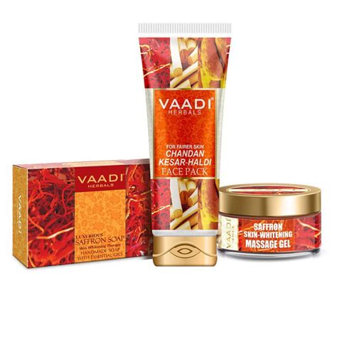 Buy Vaadi Herbals Advanced Skin Whitening Saffron Combo Gel Pack