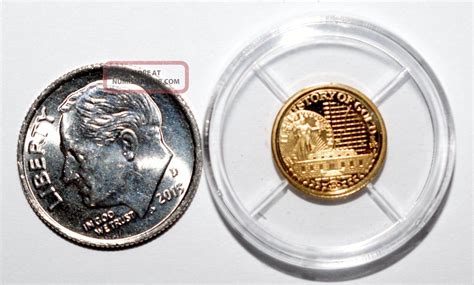 Mini Fort Knox Gold Vault Commemorative Coin - Solid 14kt Gold - Us History Of Gold