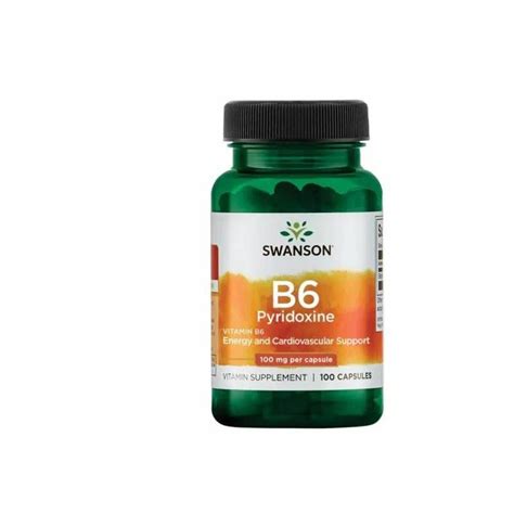 Descopera Vitamin B6 Pyridoxine Piridoxina 100mg 100 Cps Swanson