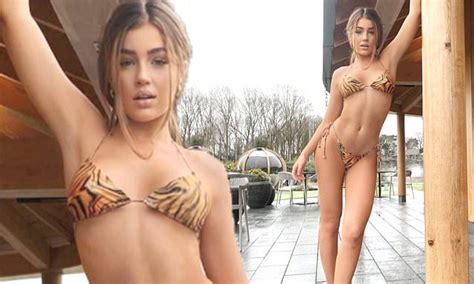 Love Island S Georgia Steel Poses In VERY Skimpy Bikini During Luxury Spa Break In Cheshire
