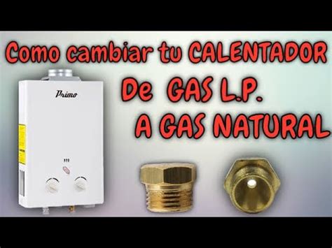 Como Cambiar De Gas L P A Gas Natural Calentador Instant Neo