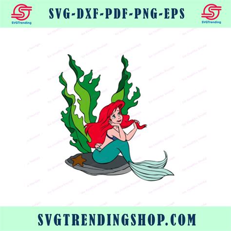 Ariel Little Mermaid Svg 5 Svg Dxf Cricut Silhouette Cut File