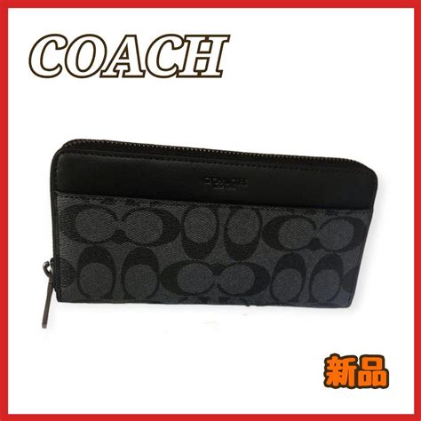 2021人気特価 Coach コーチ 長財布 シグネチャー黒 メンズ 新品未使用 004 Rcgcsubjp