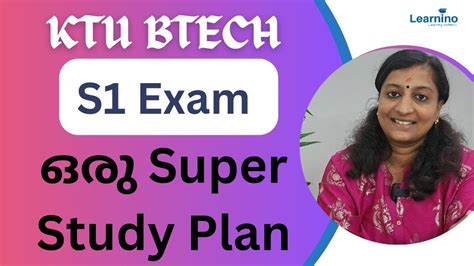 Ktu Btech Schemes Exam Study Plan S S Youtube